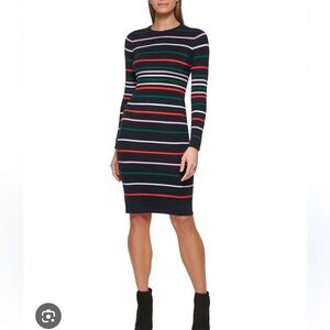 Vince Camuto Striped Sweater Dress